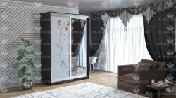 Шкаф-купе ПШ-2.9 каменный цветок /матовый ТМ Росток-Мебель